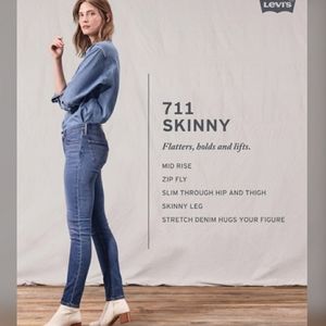 Levis 711 Indigo Ray Skinny Jeans